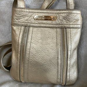 Gold Leather Michael Kors Crossbody
